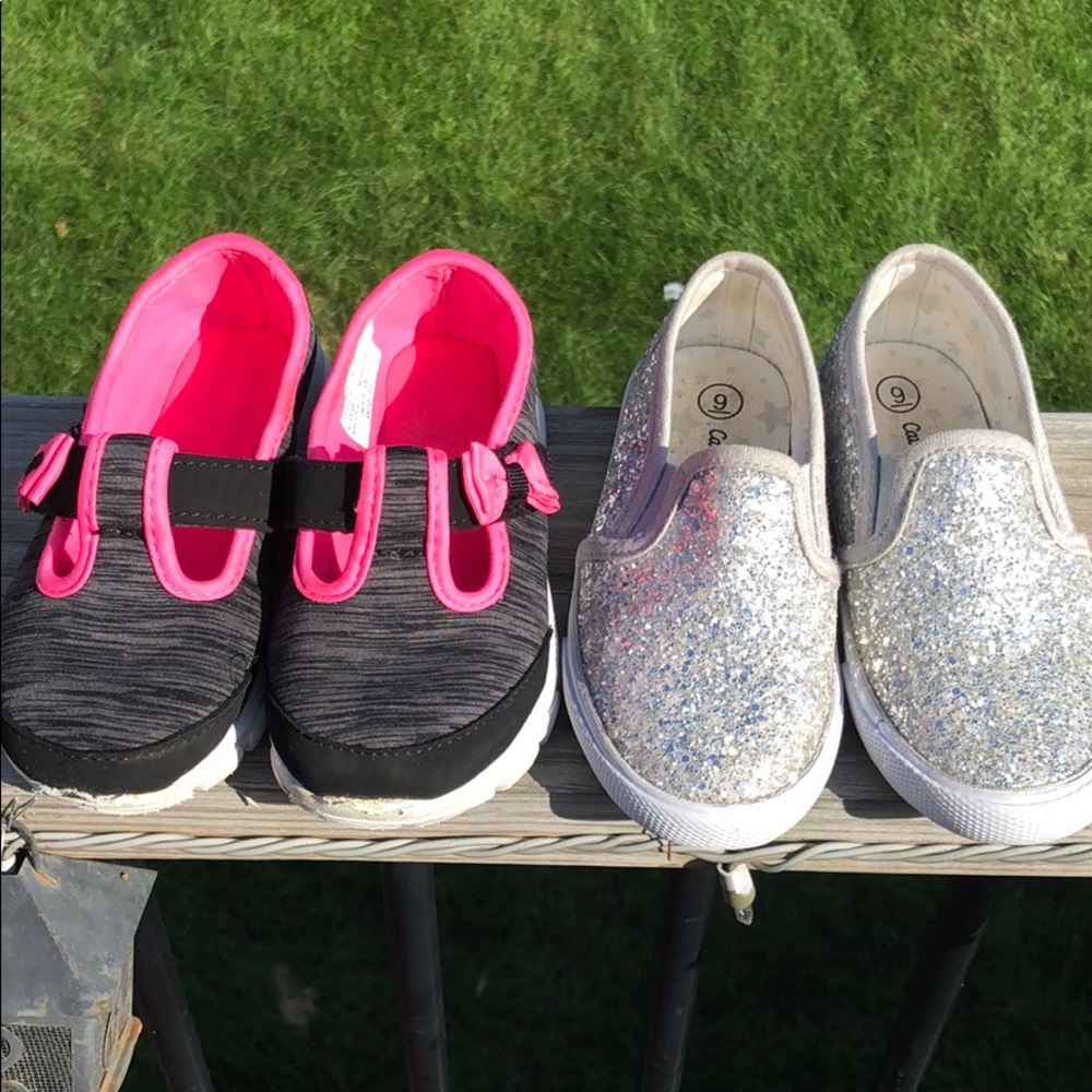 Toddler Girl 2 pair shoe lot! Size 10